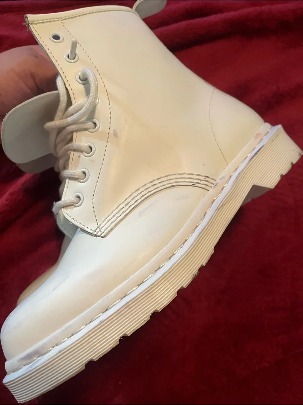 Doc martins mono white rare edition. Sz 8 men / 9 women